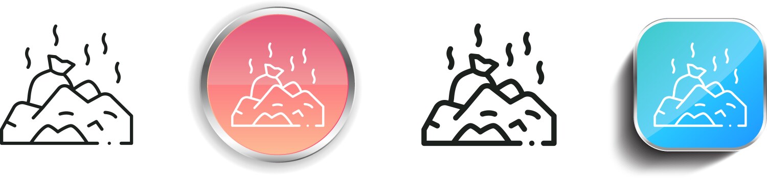 Dump icon thin linear regular and button style vector image