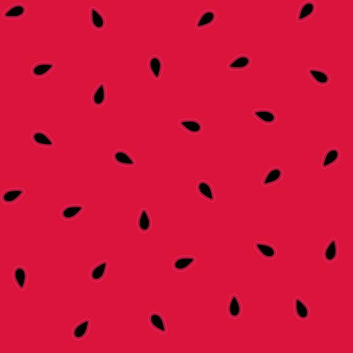 Watermelon background with black seeds seamless Vector Image