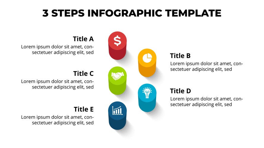 3d perspective infographic presentation vector image