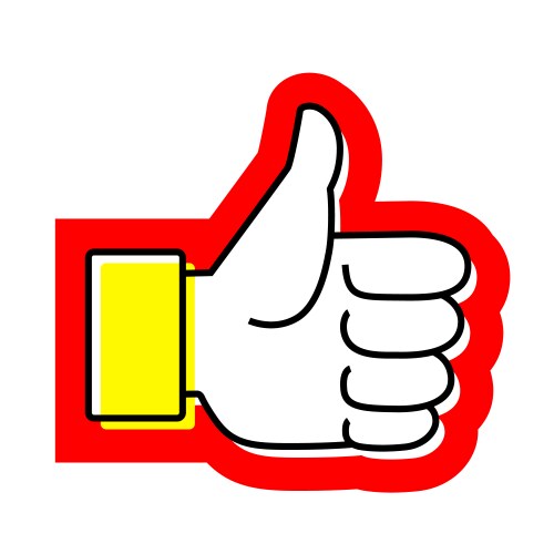 Thumb up and down Royalty Free Vector Image - VectorStock