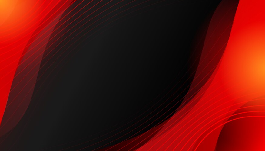 Modern abstract red background with dynamic waves Vector Image