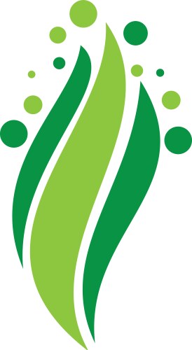Circle swirl leaf eco logo Royalty Free Vector Image