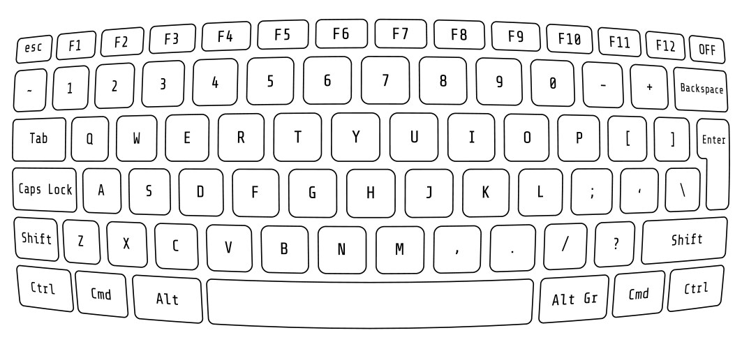 Computer keyboard modern conceptual design vector image