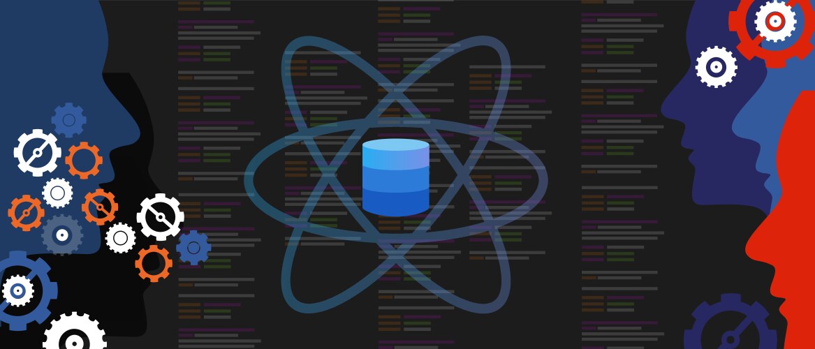 Data science concept of programming coding vector image