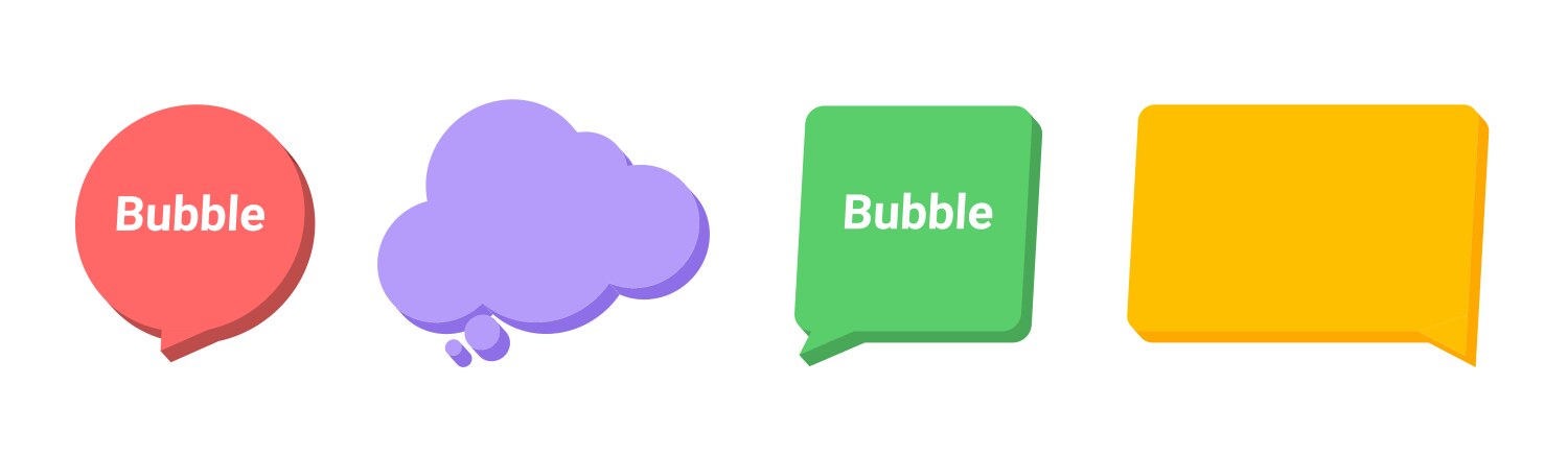 3d speech bubble text chat dialog message vector image