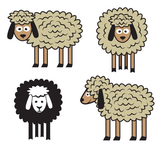 Black sheep Royalty Free Vector Image - VectorStock