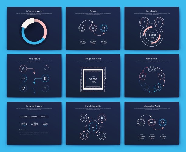 Modern infographic elements for business Vector Image