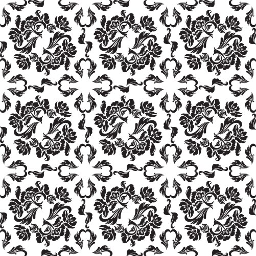 Floral wallpaper seamless Royalty Free Vector Image