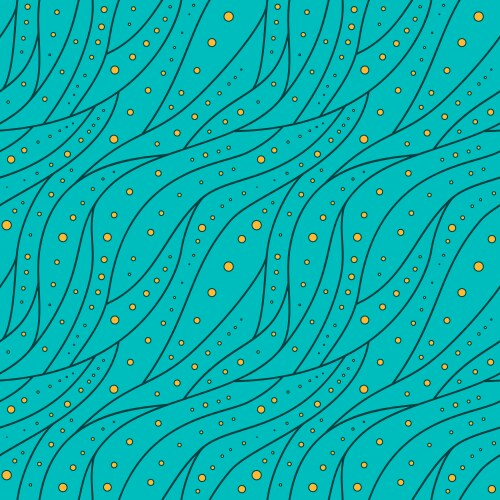 Seamless pattern azure waves with small dots vector image