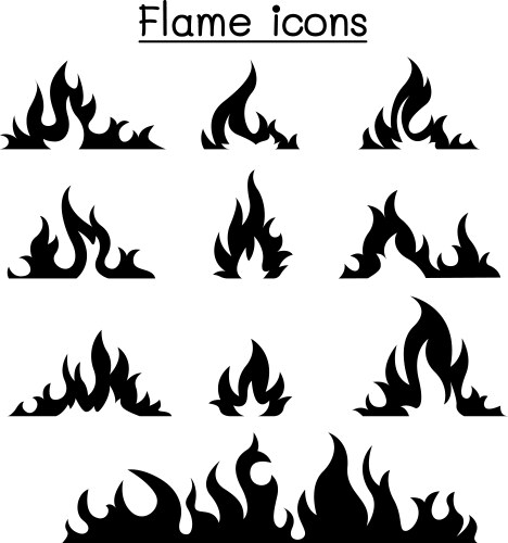 Basketball balls with fire flames Royalty Free Vector Image