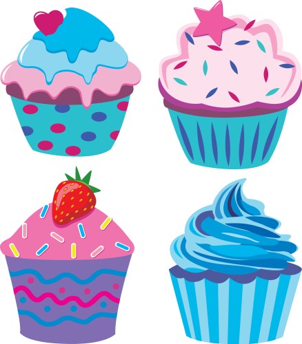 Cute cupcake Royalty Free Vector Image - VectorStock