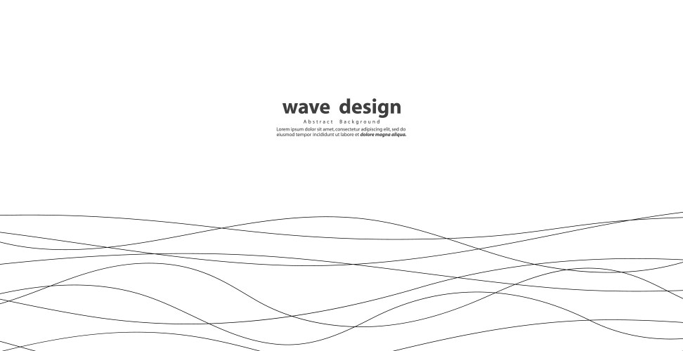 Hand drawn lines abstract pattern wave simple vector image