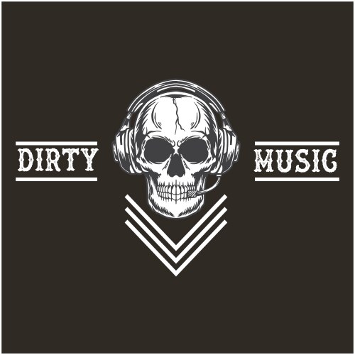 Skull head for t shirt Vector Image