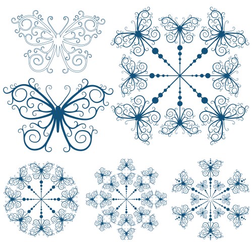Snowflakes christmas frame Royalty Free Vector Image