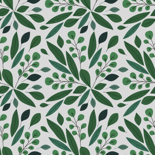 Leaves seamless pattern Royalty Free Vector Image