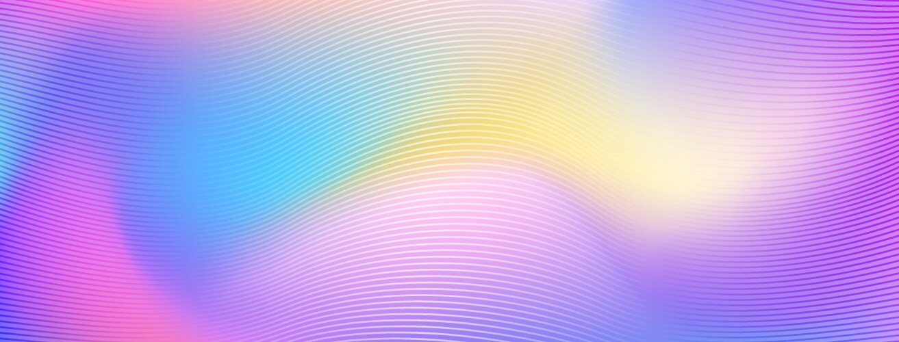 Trendy neon blue abstract design with waves Vector Image