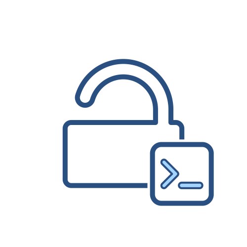 Admin console input lock office open icon vector image