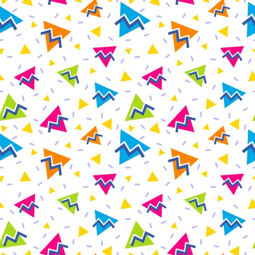 Confetti 80s pattern Royalty Free Vector Image