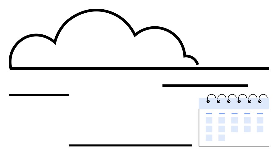 Cloud computing concept with minimal design vector image