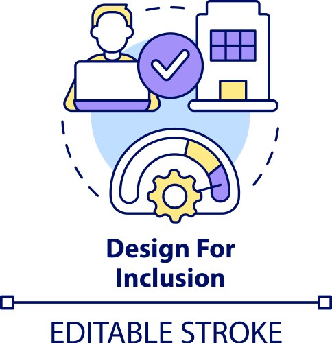 Flexible hybrid concept icon Royalty Free Vector Image