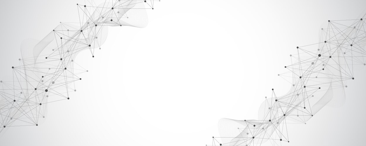 Abstract dynamic motion lines and dots connection vector image