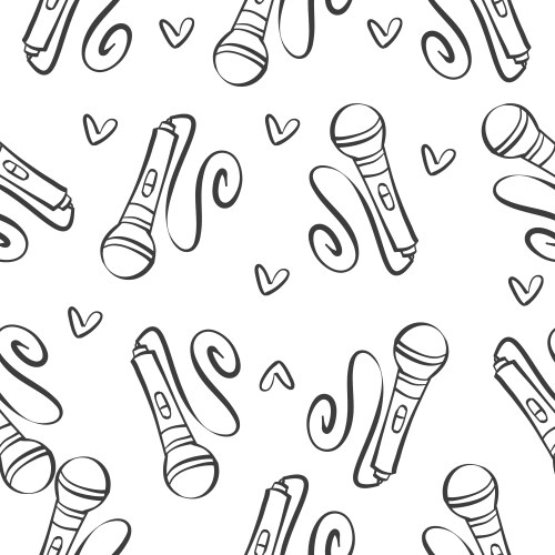 Musical Instruments Pattern Vector Image