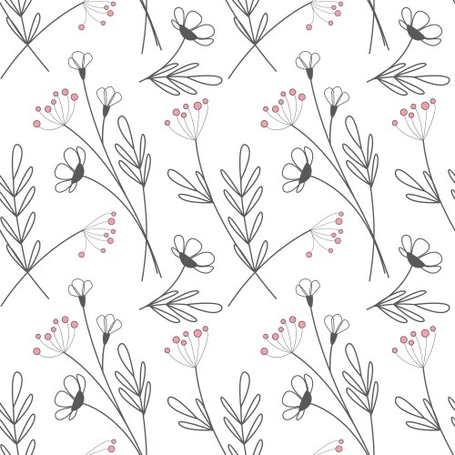 Seamless pattern of umbrellas flowers Royalty Free Vector