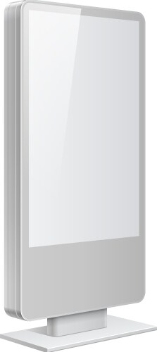 Realistic light box template on white background Vector Image