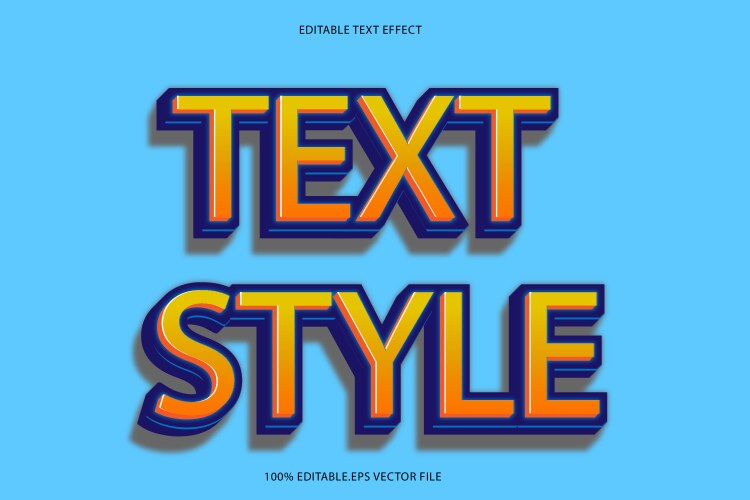 Embossed Text Style Text style editable effect 3d emboss Royalty Free Vector