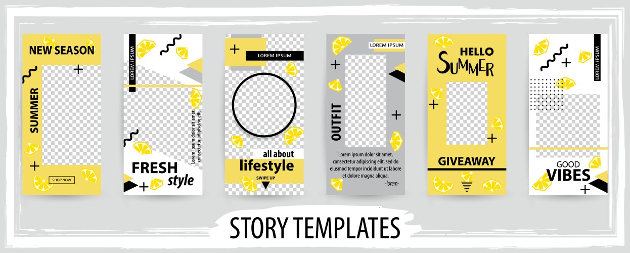 trendy editable template for social networks vector