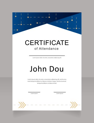 Engineering system installing certificate design vector image
