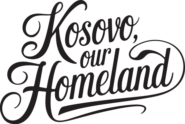 Kosovo our homeland calligraphy design Vector Image