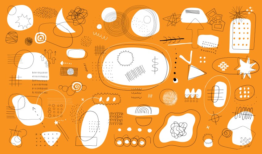 Abstract lines seamless pattern set design Vector Image