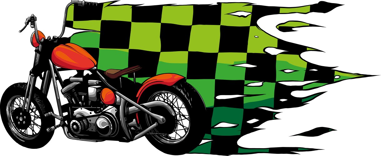 Custom motorcycle chopper Royalty Free Vector Image