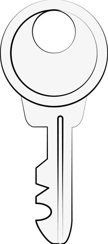 Door key isolated Royalty Free Vector Image - VectorStock
