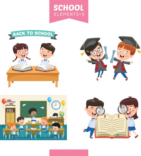 education elements vector image