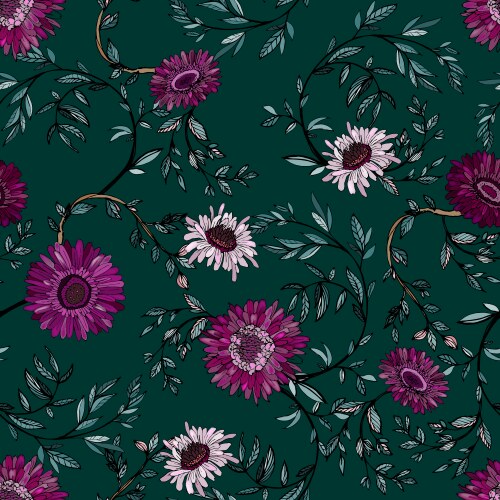 patternflowers vector image