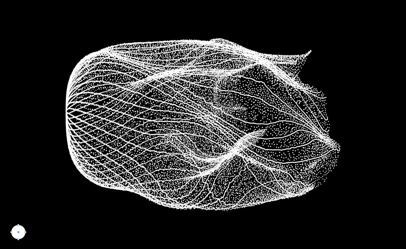 Array with dynamic particles 3d technology style vector image