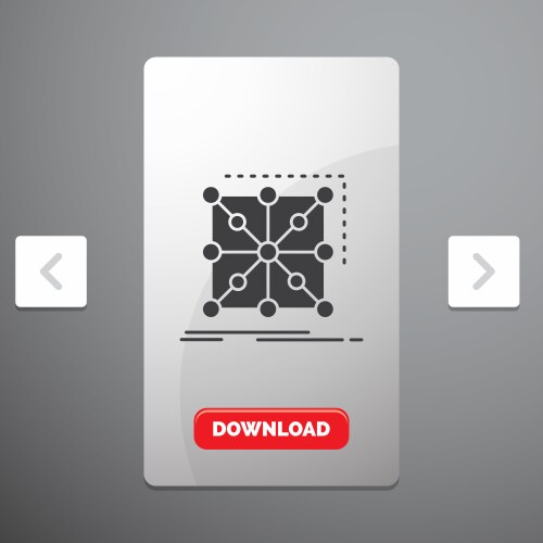 Data framework app cluster complex glyph icon vector image