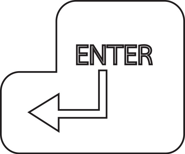 Enter key icon design Royalty Free Vector Image