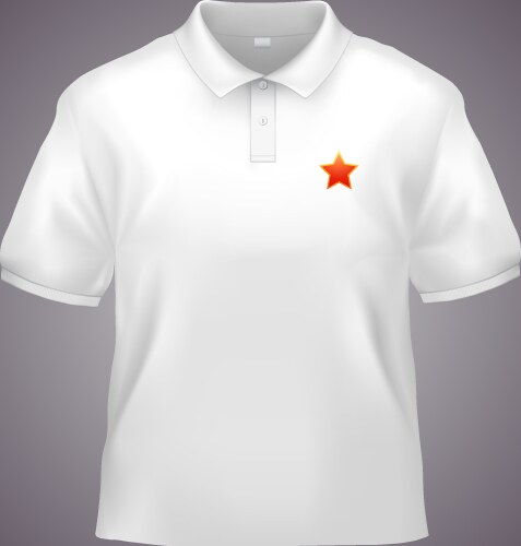 white polo shirt vector