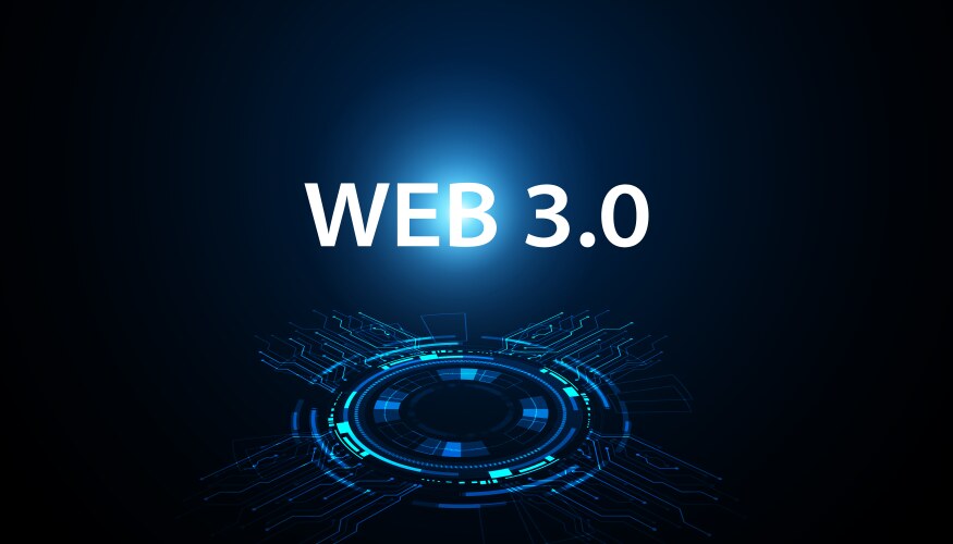 digital web 30 concept semantic and ai vector image