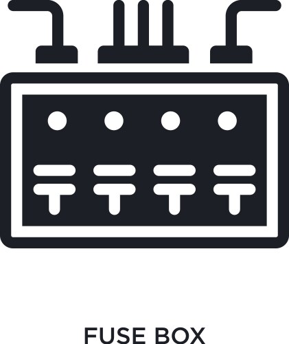 Fuse box isolated icon simple element from vector image
