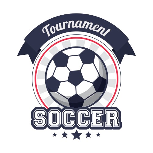 Soccer Tournament Badge Vector Image