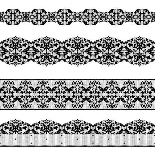 Set of lacy borders Royalty Free Vector Image - VectorStock