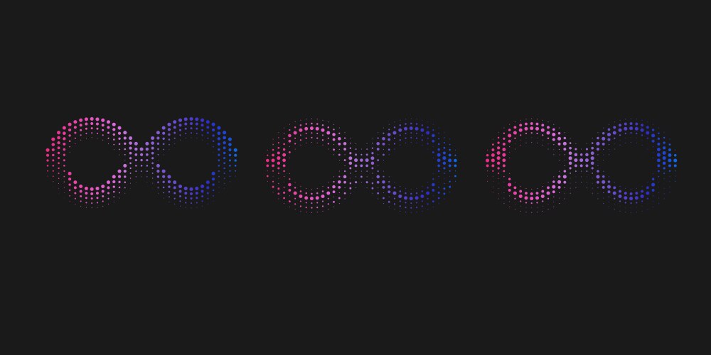 Shows the infinity sign modern vector image