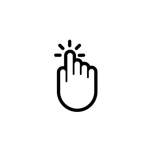 Touch Pointer Icon - Click Gesture vector image