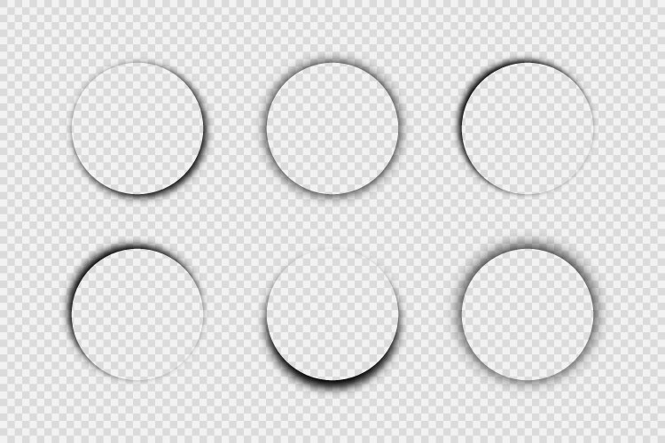 Dark transparent realistic shadow Royalty Free Vector Image