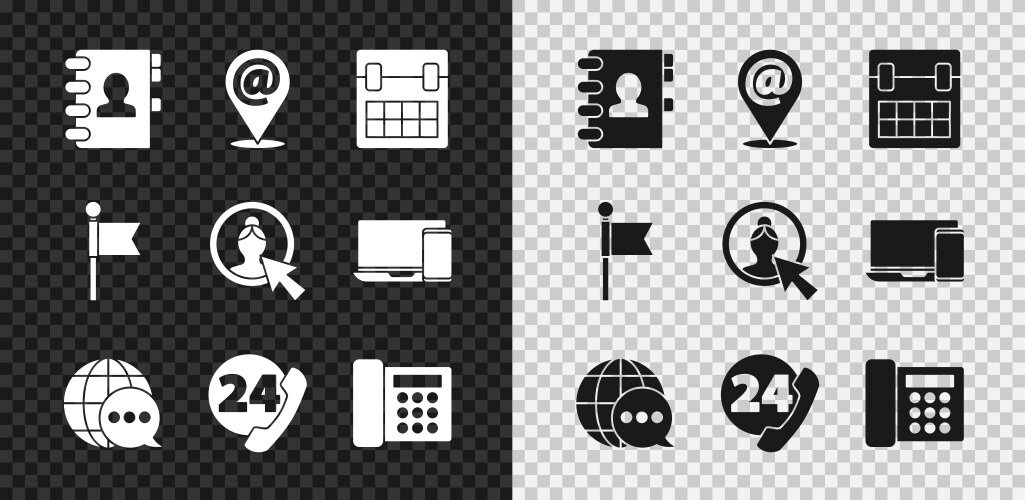 Set address book location and mail e-mail vektorbild