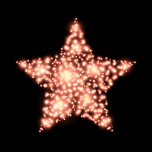 Four-pointed star abstract lights christmas vector image